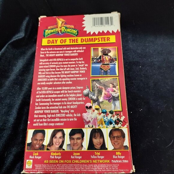 Lot of 2 Power Rangers VHS Tapes Day of the Dumpster & High Five Vintage - Picture 3 of 10